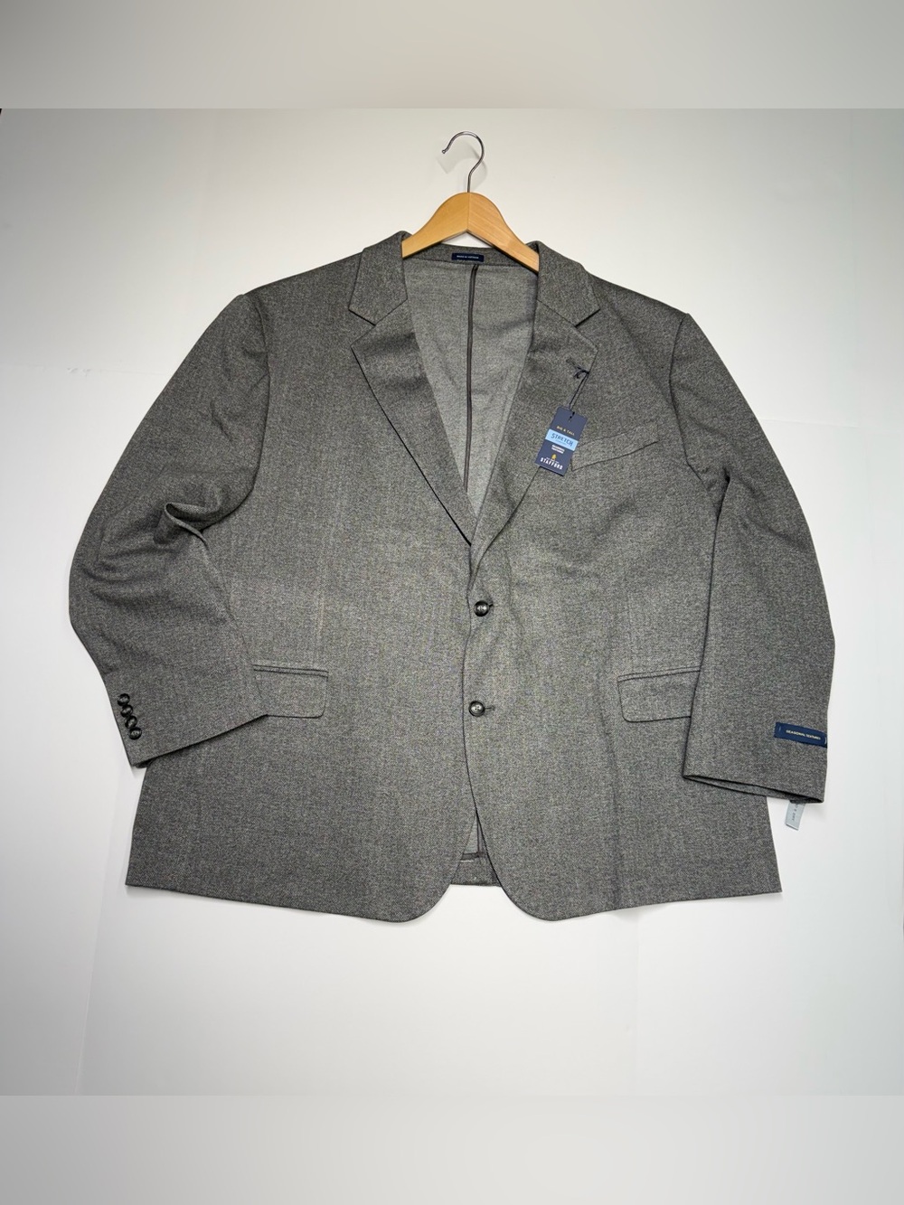 Stafford Mens Blazer Big Tall Sport Coat Charcoal HB 54 Regular Retail $188NWT